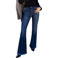 High-Waisted Flared Women's Jeans – Stella-Blue-2XS-State of Style