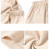 High-Waisted Linen Shorts – Plus Size & Perfect for Beach Days-Black-2XL-State of Style