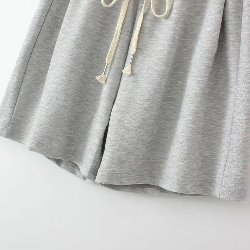 High-Waisted Plus-Size Shorts with Drawstring Waist-Black-3XL-State of Style