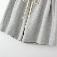 High-Waisted Plus-Size Shorts with Drawstring Waist-Black-3XL-State of Style