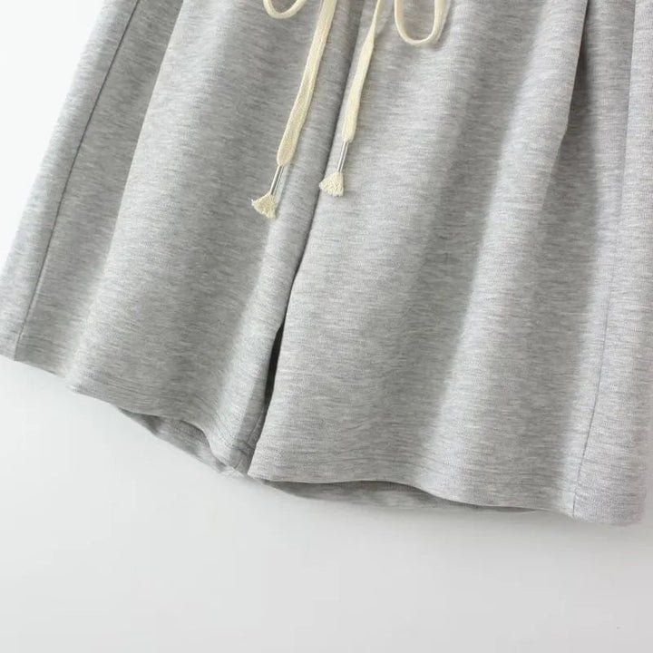 High-Waisted Plus-Size Shorts with Drawstring Waist-Black-3XL-State of Style