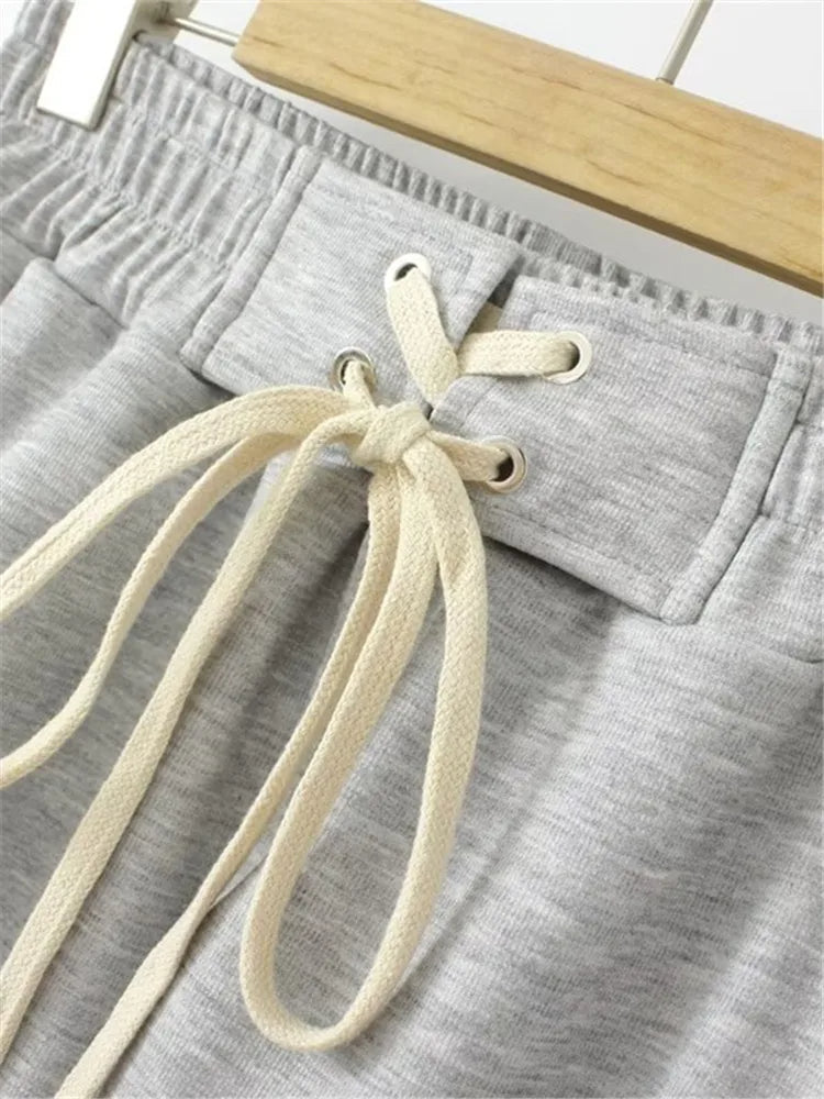 High-Waisted Plus-Size Shorts with Drawstring Waist-Black-3XL-State of Style