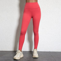High-Waisted Plus Size Yoga Leggings – Soft & Stretchy Activewear-Peach Red-2XL-State of Style