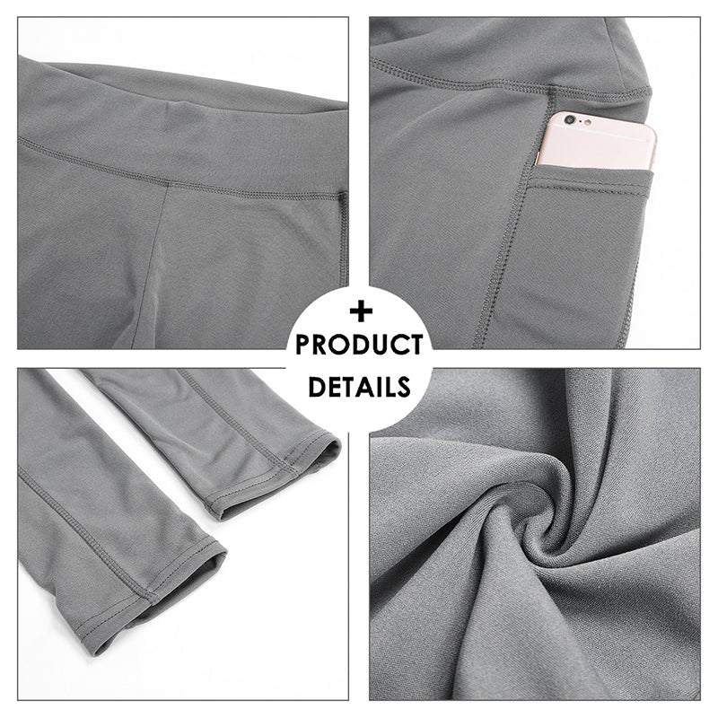 High-Waisted Plus Size Yoga Leggings with Pocket-Navy Blue-2XL-State of Style