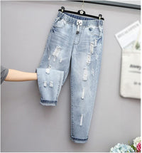 High-Waisted Ripped Jeans – Plus Size-L-State of Style