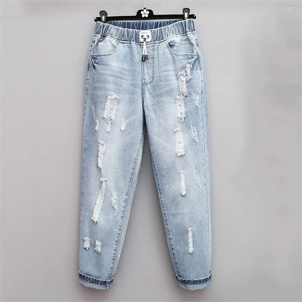 High-Waisted Ripped Jeans – Plus Size-L-State of Style