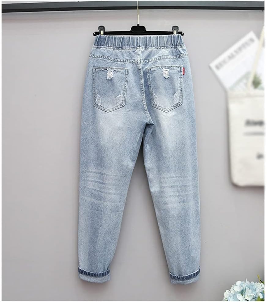 High-Waisted Ripped Jeans – Plus Size-L-State of Style