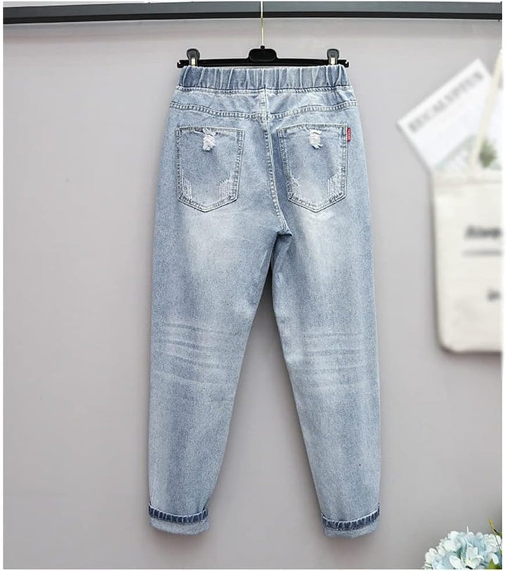 High-Waisted Ripped Jeans – Plus Size-L-State of Style