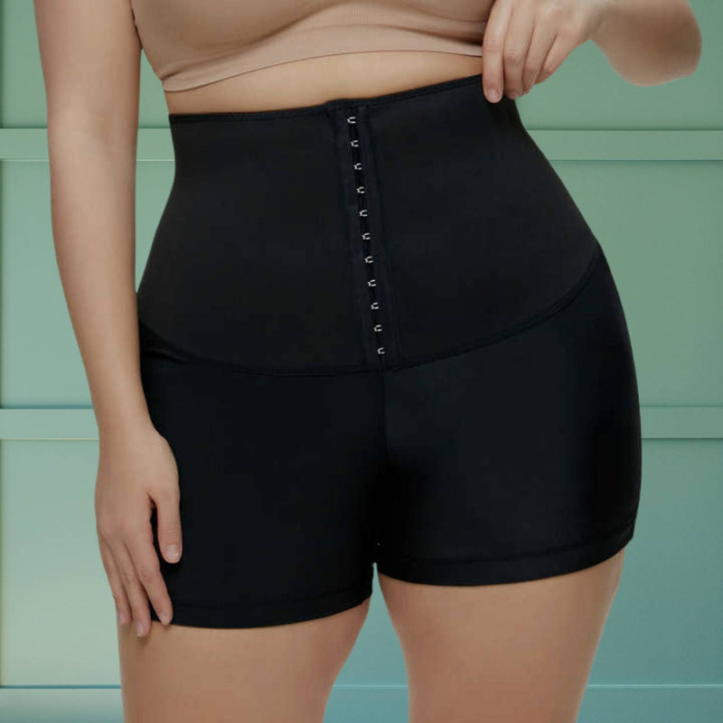 High-Waisted Sauna Sweatpants with Waist Trainer - SweatSculpt-Black/Blue-S-State of Style