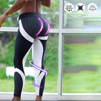 High Waisted Women's Yoga Leggings with Geometric Pattern - Aurora-Black-S-State of Style