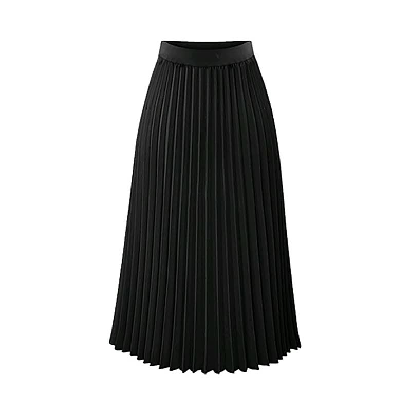 HighDress | Women's Elegant Pleated Skirt-Black-S-State of Style