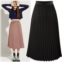 HighDress | Women's Elegant Pleated Skirt-Black-S-State of Style