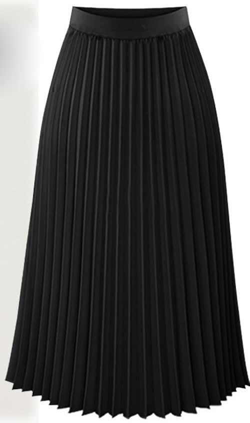 HighDress | Women's Elegant Pleated Skirt-Black-S-State of Style