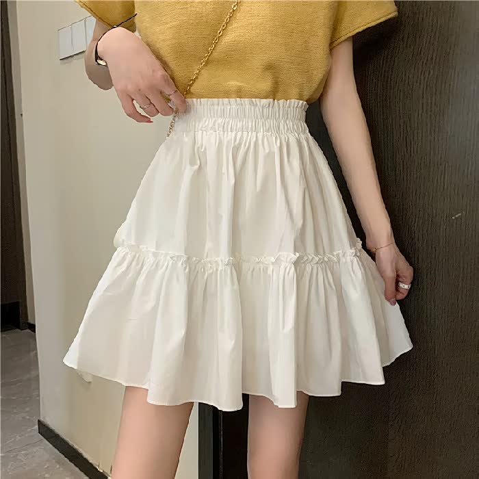 HighSkirt | Women's Elegant High-Waist Skirt-White-S-State of Style