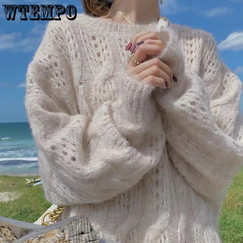 Hollow Sweaters | Women's Trendy Knitwear-Pink-S-State of Style