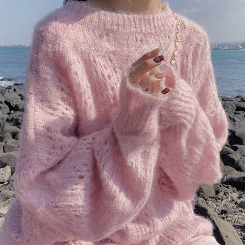Hollow Sweaters | Women's Trendy Knitwear-Pink-S-State of Style