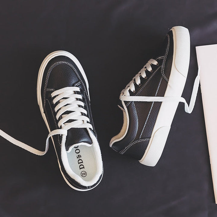 HollySneaks | Women's Comfortable Everyday Sneakers-Black-4.5-State of Style