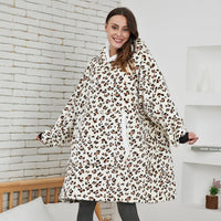 Hoodie & Blanket | Wonderful combination of a soft hoodie and a comfortable blanket in one!-Leopard-State of Style