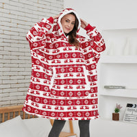 Hoodie & Blanket | Wonderful combination of a soft hoodie and a comfortable blanket in one!-Red deer-State of Style