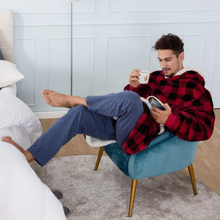 Hoodie & Blanket | Wonderful combination of a soft hoodie and a comfortable blanket in one!-Washed Pink & White-State of Style