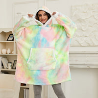 Hoodie & Blanket | Wonderful combination of a soft hoodie and a comfortable blanket in one!-Washed Rainbow-State of Style