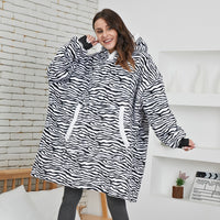 Hoodie & Blanket | Wonderful combination of a soft hoodie and a comfortable blanket in one!-Zebra-State of Style