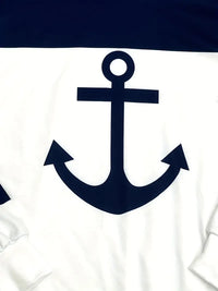 Hoodie with Anchor Print - Nautical Vibes-S-State of Style