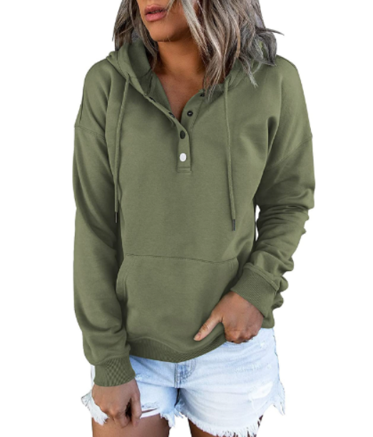 Hoodie with Pockets | Comfortable & Stylish Casual Wear-Army Green-S-State of Style