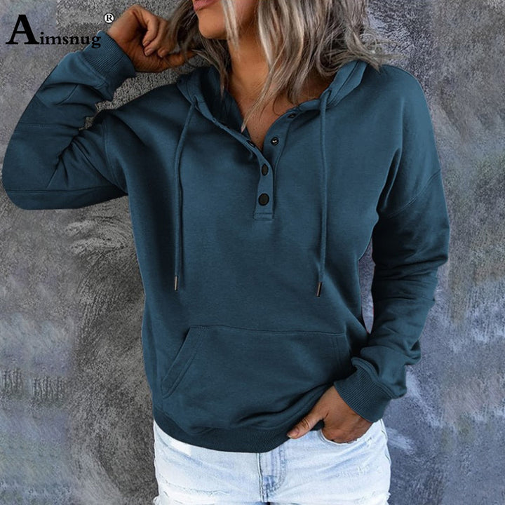 Hoodie with Pockets | Comfortable & Stylish Casual Wear-Blue-S-State of Style