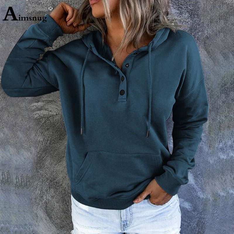 Hoodie with Pockets | Comfortable & Stylish Casual Wear-Blue-S-State of Style
