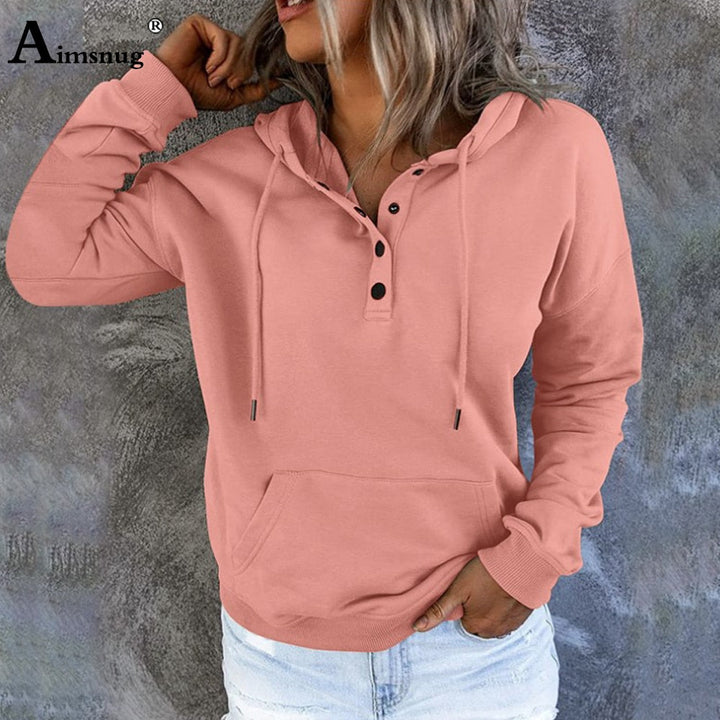Hoodie with Pockets | Comfortable & Stylish Casual Wear-Pink-S-State of Style