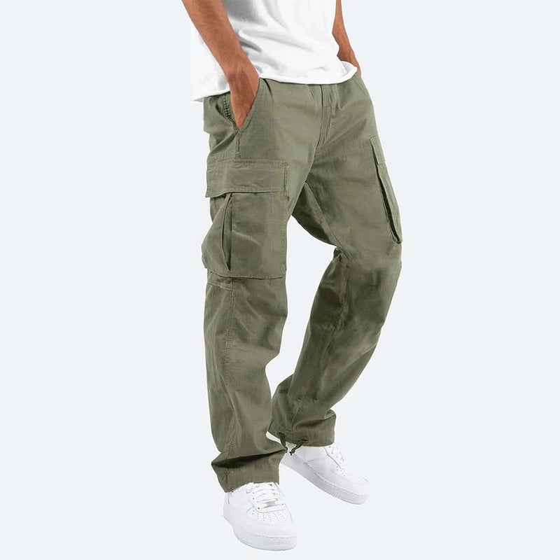 Howard - Casual Cargo Trousers for Men-Green-S-State of Style