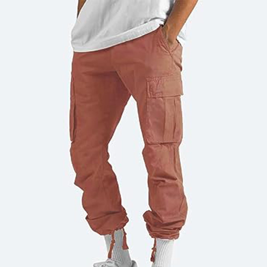 Howard - Casual Cargo Trousers for Men-Grey-S-State of Style