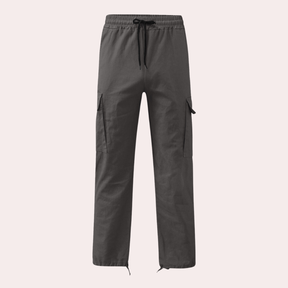 Howard - Casual Cargo Trousers for Men-Grey-S-State of Style