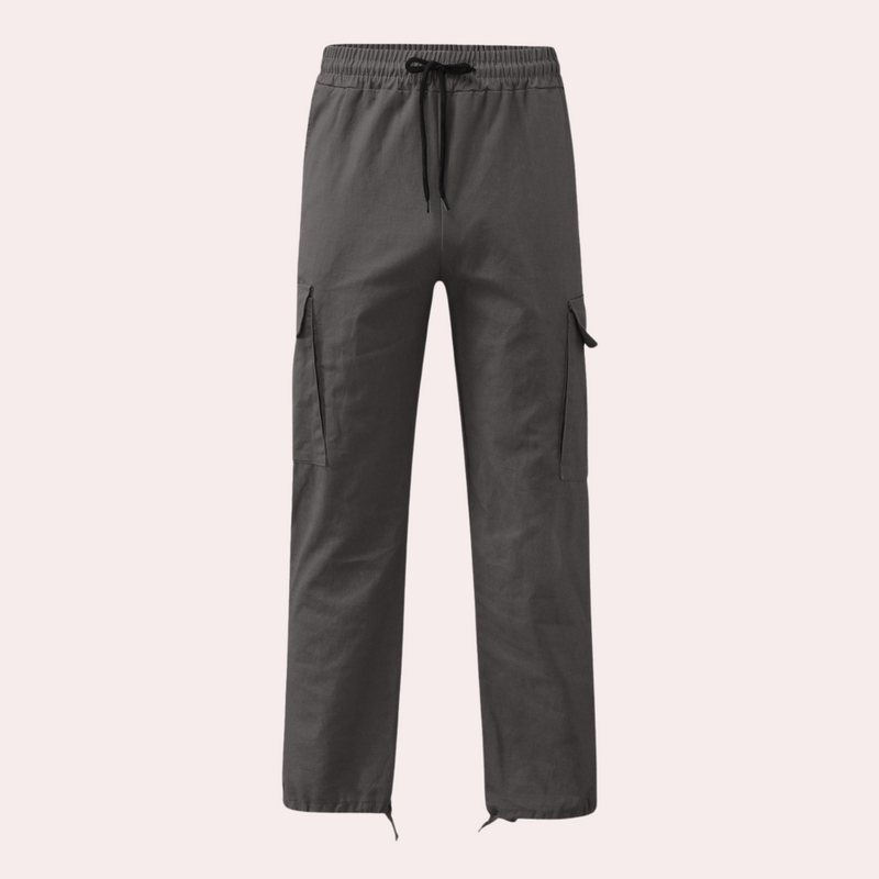 Howard - Casual Cargo Trousers for Men-Grey-S-State of Style