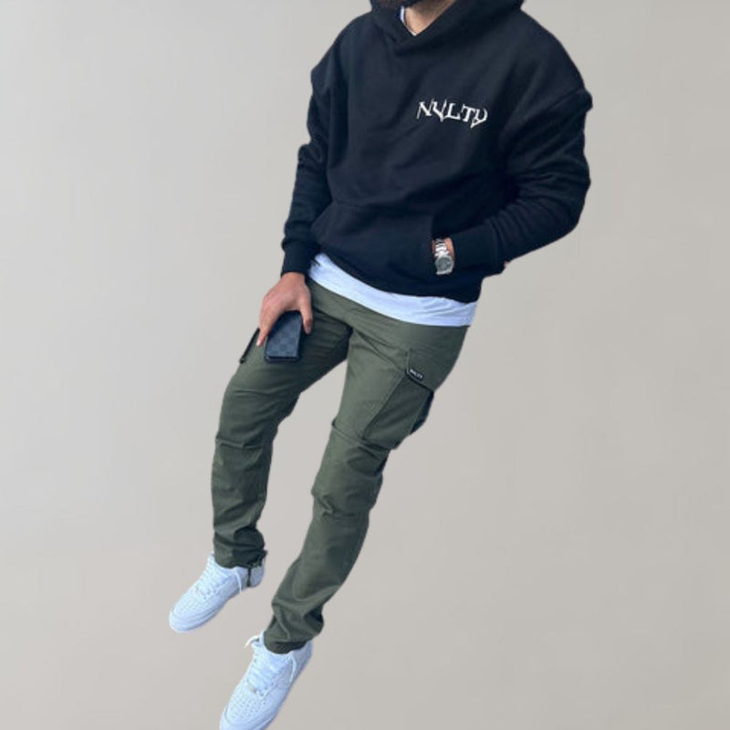 Howard - Casual Cargo Trousers for Men-Grey-S-State of Style