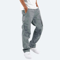 Howard - Casual Cargo Trousers for Men-Grey-S-State of Style