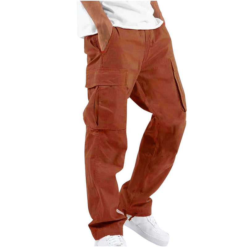 Howard - Casual Cargo Trousers for Men-Orange-S-State of Style