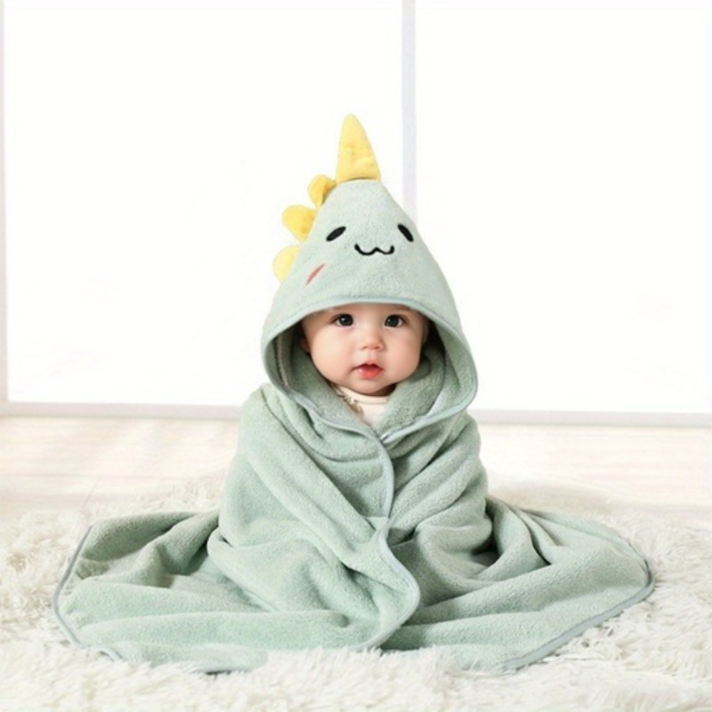 Huggably Soft Bathrobe with Hood – Dries Quickly & Keeps You Warm-Dino-State of Style