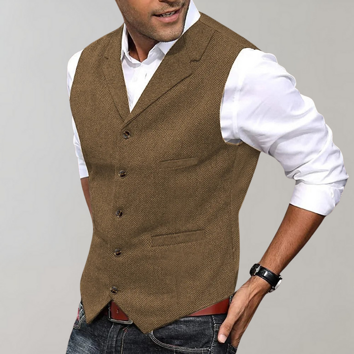 Hugo - Casual Chic Gilet for Men-Brown-XS-State of Style