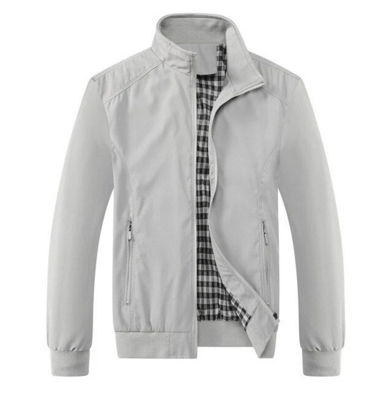 Hugo Waterproof Jacket | Button-Up Summer Jacket-Light Grey-M-State of Style