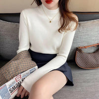 HuibShirt | Women's Elegant Subtle-Tone Sweater-White-S-State of Style