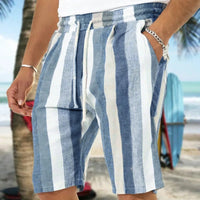 Hyden - Men's Linen Shorts | Stylish Summer Shorts-Dark Blue-M-State of Style