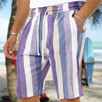 Hyden - Men's Linen Shorts | Stylish Summer Shorts-Purple-M-State of Style