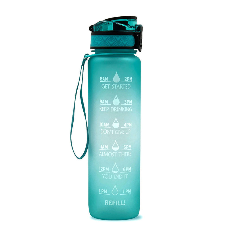 HydraHero Water Bottle with Timeline - Stay Fresh, Stay Hydrated!-Turquoise-State of Style