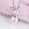 CHRISTMAS SNOWMAN PEARL NECKLACE | Festive Women's Jewellery | Holiday Cheer