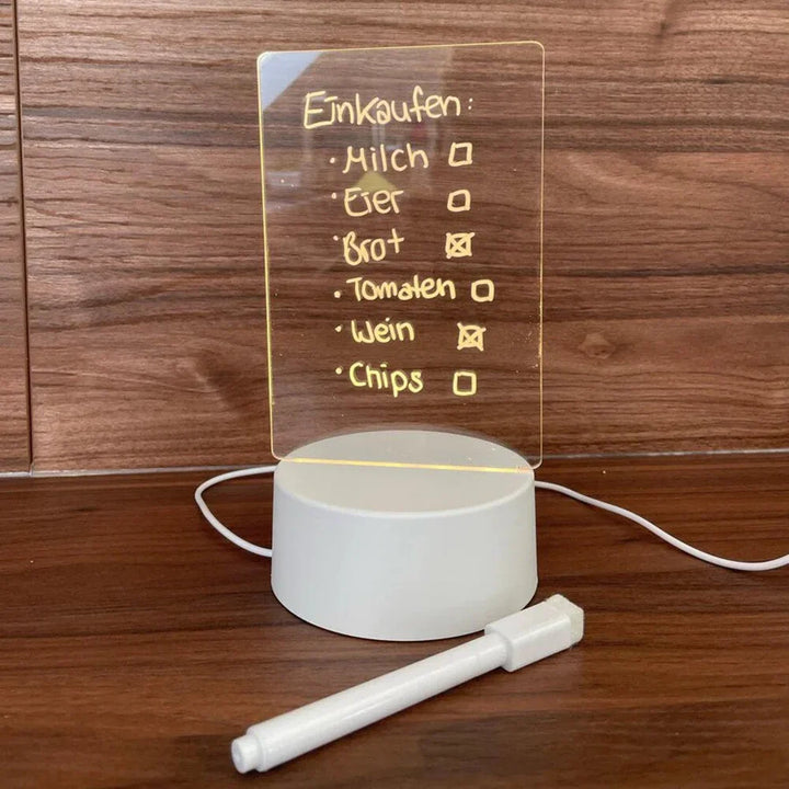 Illuminate Magic Notepad - GlowPad-Warm Light (light without switch) + wipe + open-State of Style