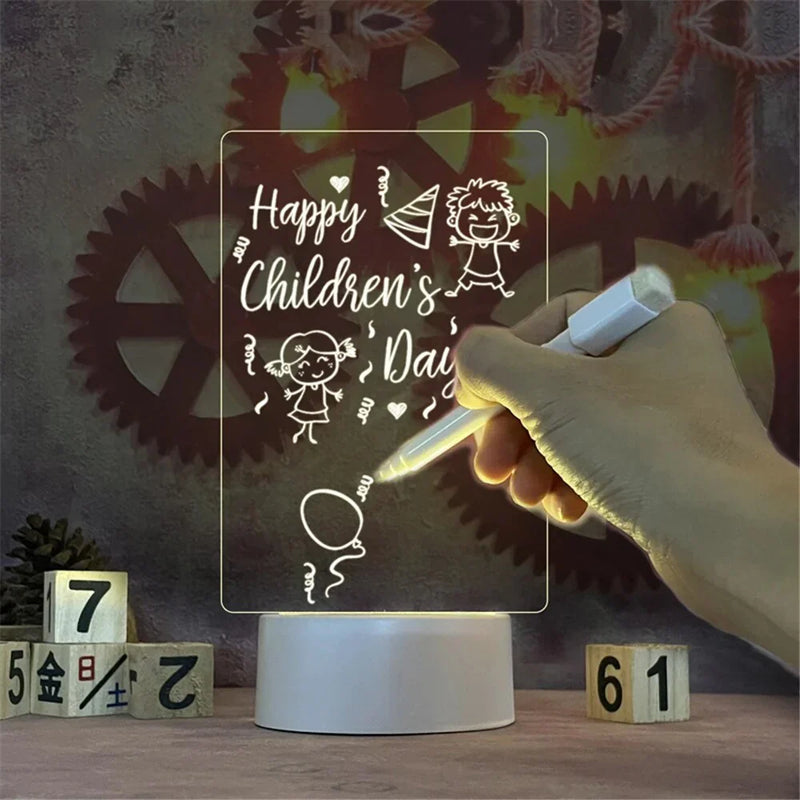 Illuminate Magic Notepad - GlowPad-Warm Light (light without switch) + wipe + open-State of Style