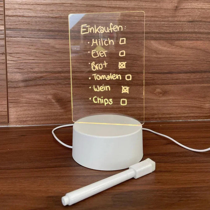 Illuminated Magic Notepad - GlowPad-Warm Light (Light Without a Switch) +Wipe+Open-State of Style