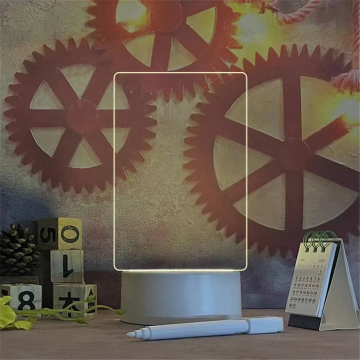 Illuminated Magic Notepad - GlowPad-Warm Light (Light Without a Switch) +Wipe+Open-State of Style